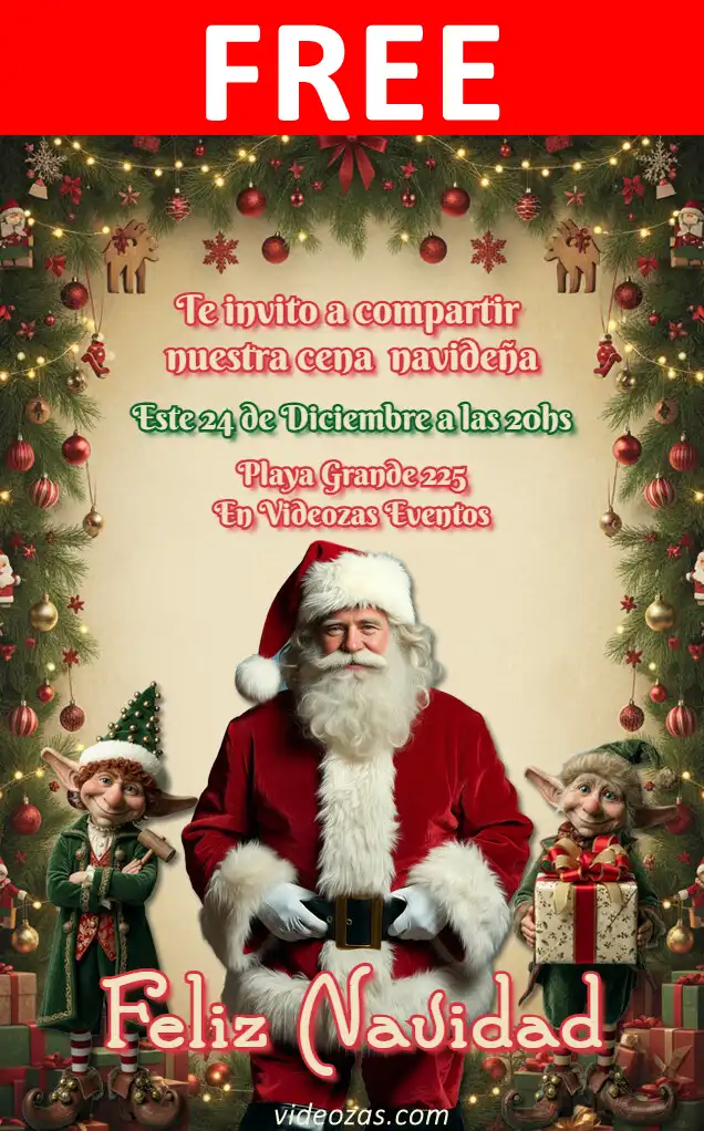 Free personalized birthday invitation navidad 07