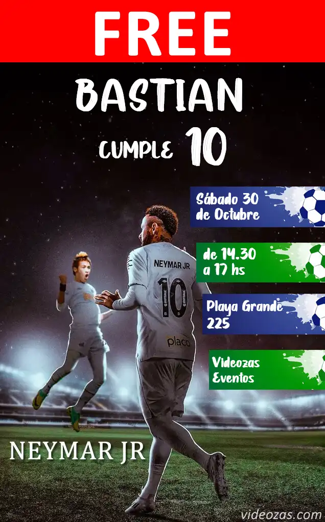 Free Neymar Invitation | Editable and Customizable | Easy and Fast | Make Online Now!