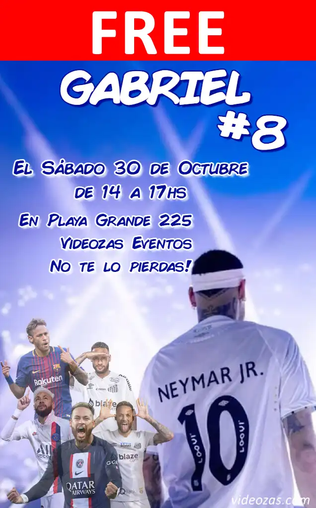 Free personalized birthday invitation neymar 04