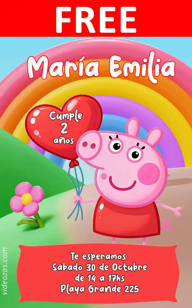 Free personalized birthday invitation peppa_pig_george 02