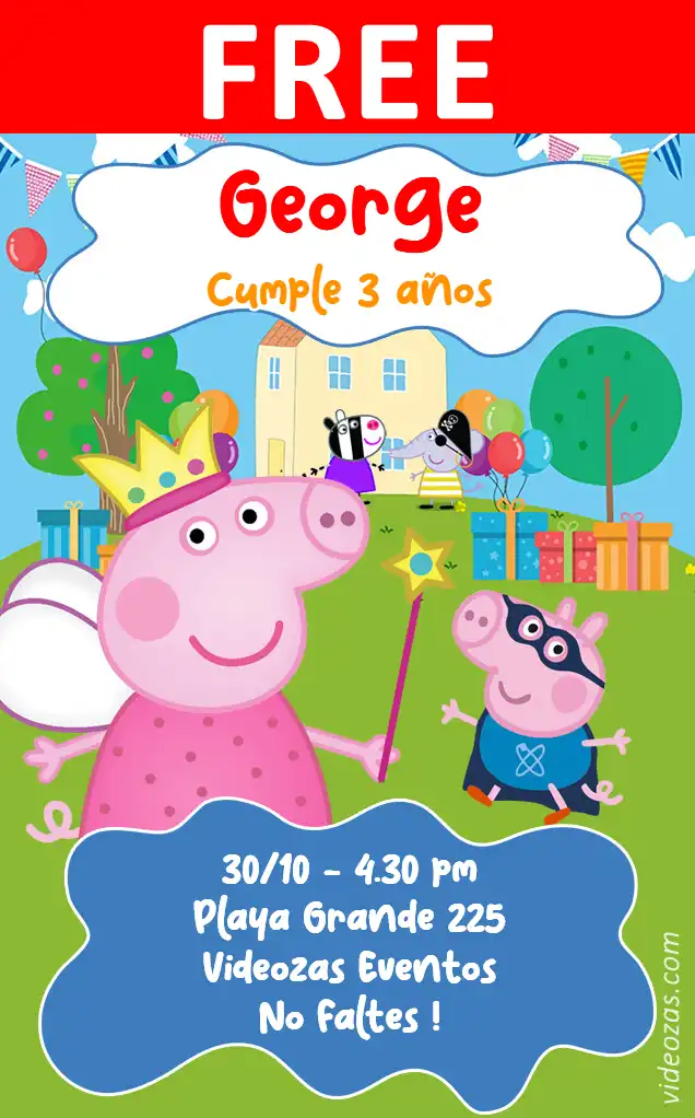 Free personalized birthday invitation peppa_pig_george 03