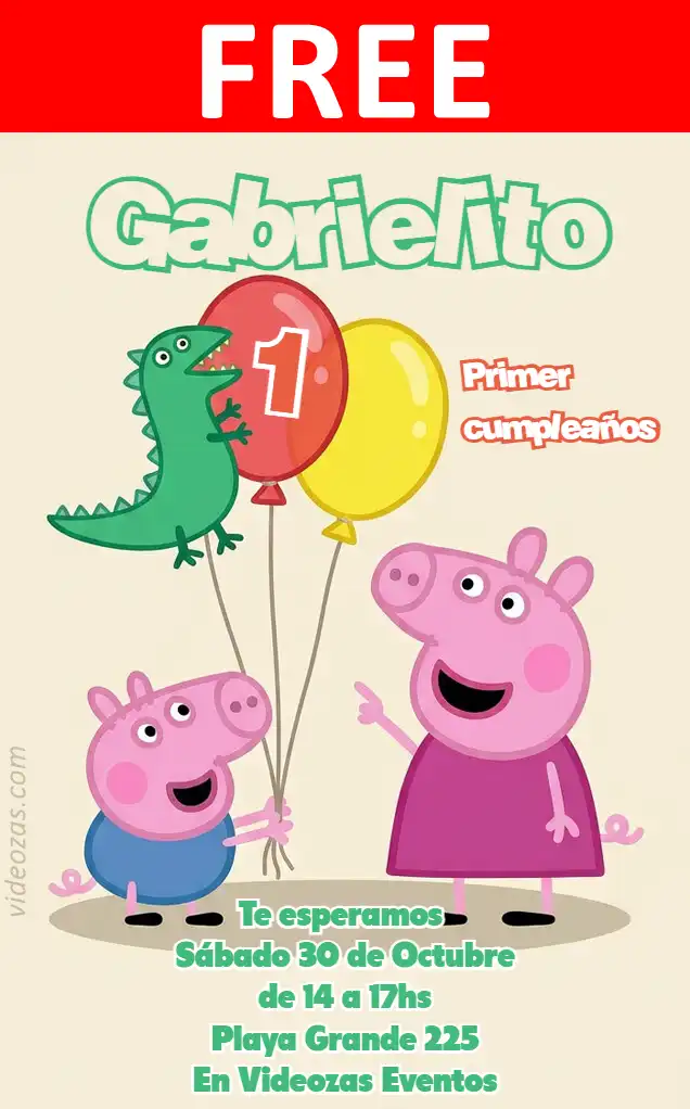 Free Peppa Pig Invitation | Editable and Customizable | Easy and Fast | Make Online Now!
