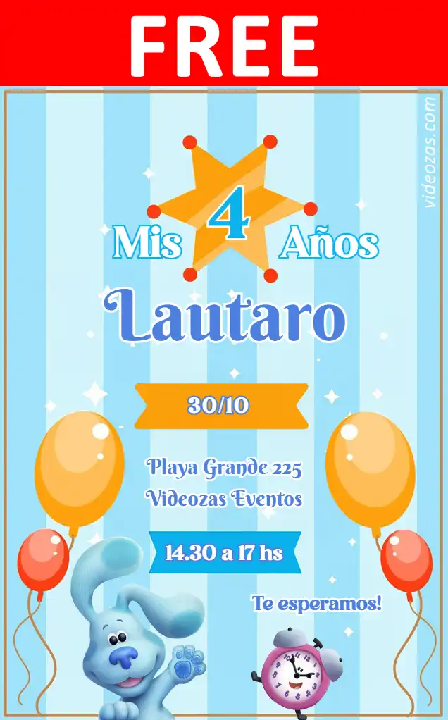 Free personalized birthday invitation pistas_de_blue 01