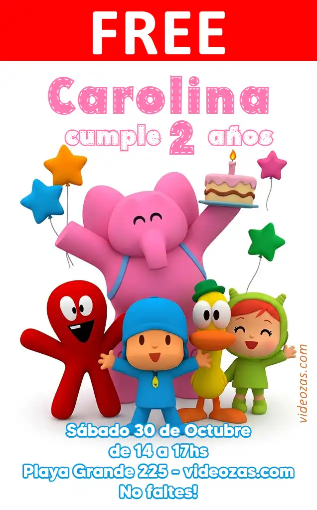 Free personalized birthday invitation pocoyo 02