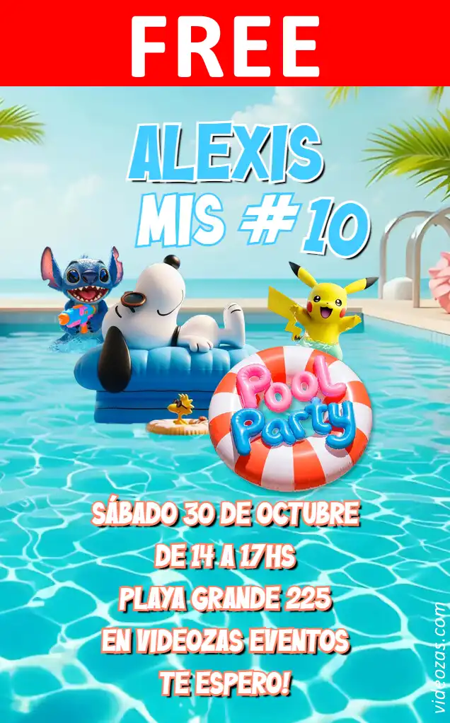 Free personalized birthday invitation pool_party 04