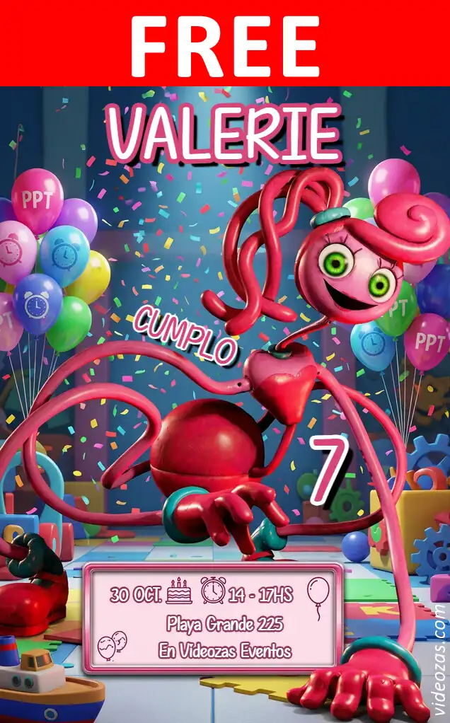 Free Poppy Playtime Invitation | Editable and Customizable | Easy and Fast | Make Online Now!