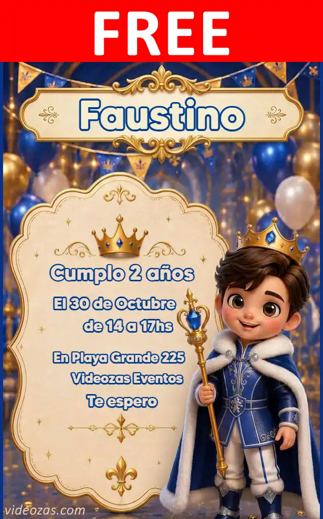 Free Prince Invitation | Editable and Customizable | Easy and Fast | Make Online Now!