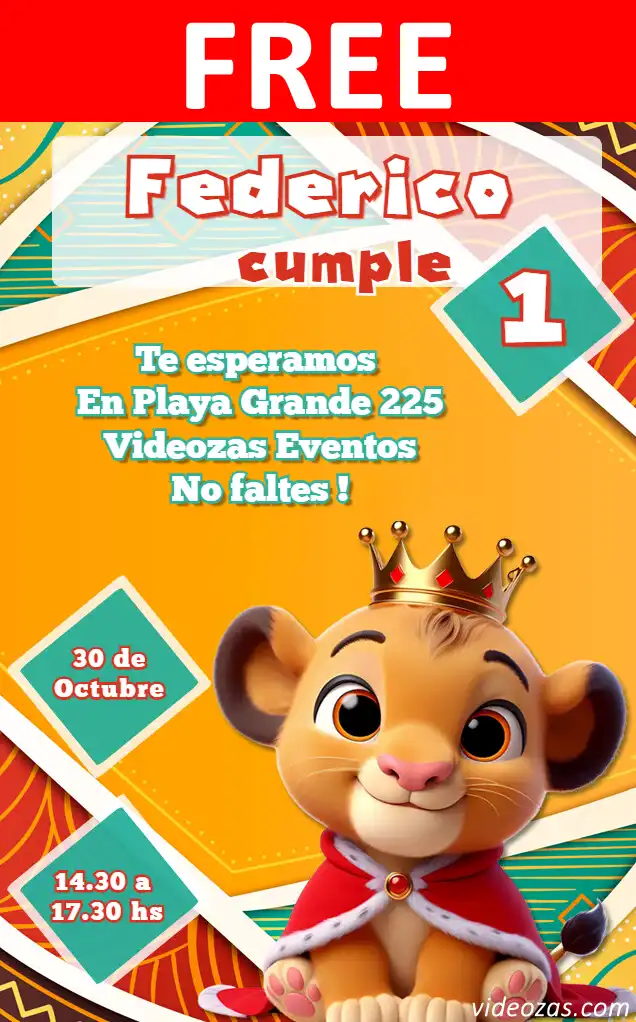 Free Lion King Invitation | Editable and Customizable | Easy and Fast | Make Online Now!