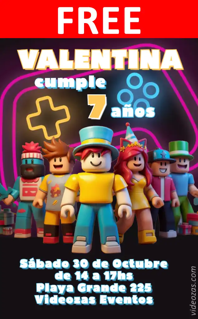 Free Roblox Invitation | Editable and Customizable | Easy and Fast | Make Online Now!