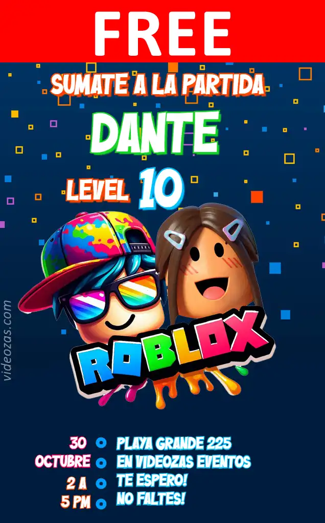 Free Roblox Invitation | Editable and Customizable | Easy and Fast | Make Online Now!