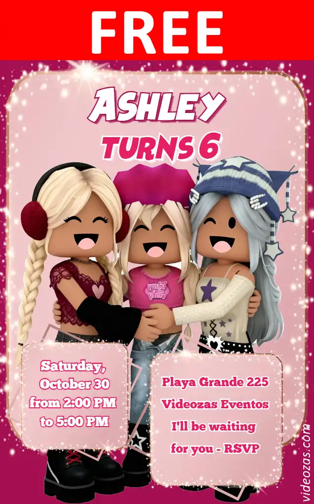 Free Roblox Invitation | Editable and Customizable | Easy and Fast | Make Online Now!