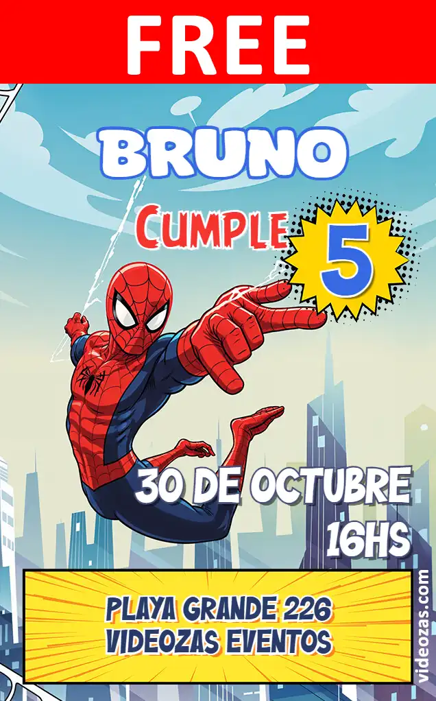 Free Spider-Man Invitation | Editable and Customizable | Easy and Fast | Make Online Now!