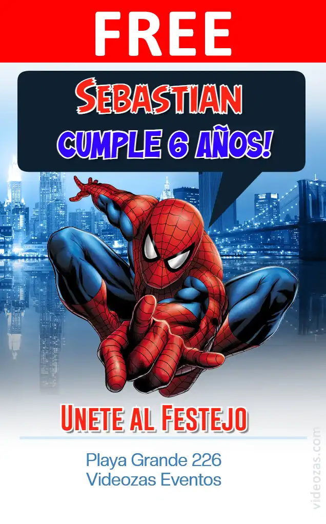 Free personalized birthday invitation spiderman 04
