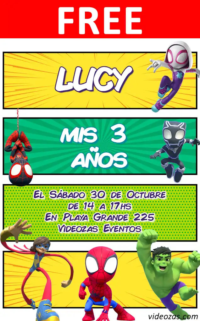 Free Spidey Invitation | Editable and Customizable | Easy and Fast | Make Online Now!