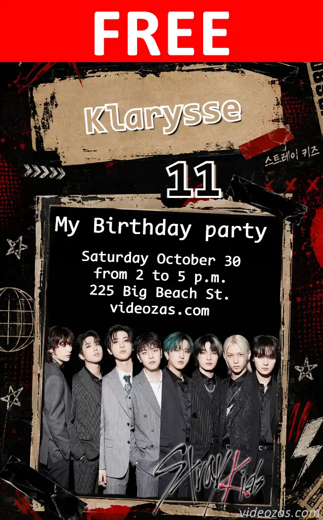 Free Stray Kids Invitation | Editable and Customizable | Easy and Fast | Make Online Now!
