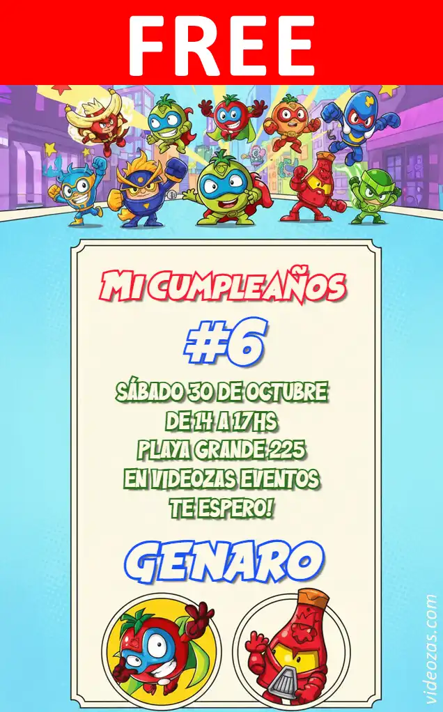 Free Superzings Invitation | Editable and Customizable | Easy and Fast | Make Online Now!