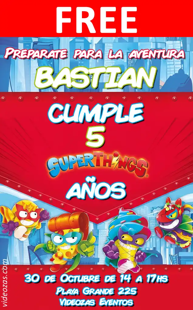 Free Superzings Invitation | Editable and Customizable | Easy and Fast | Make Online Now!