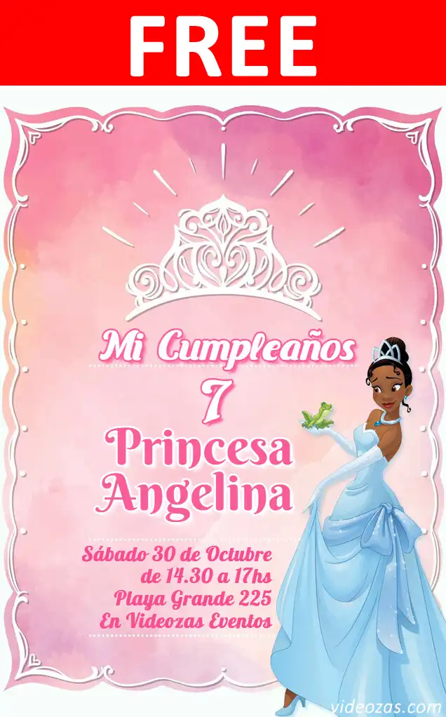 Free Tiana Princess Invitation | Editable and Customizable | Easy and Fast | Make Online Now!