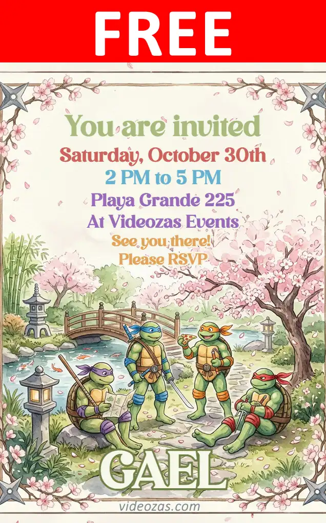 Free personalized birthday invitation tortugas_ninja 03