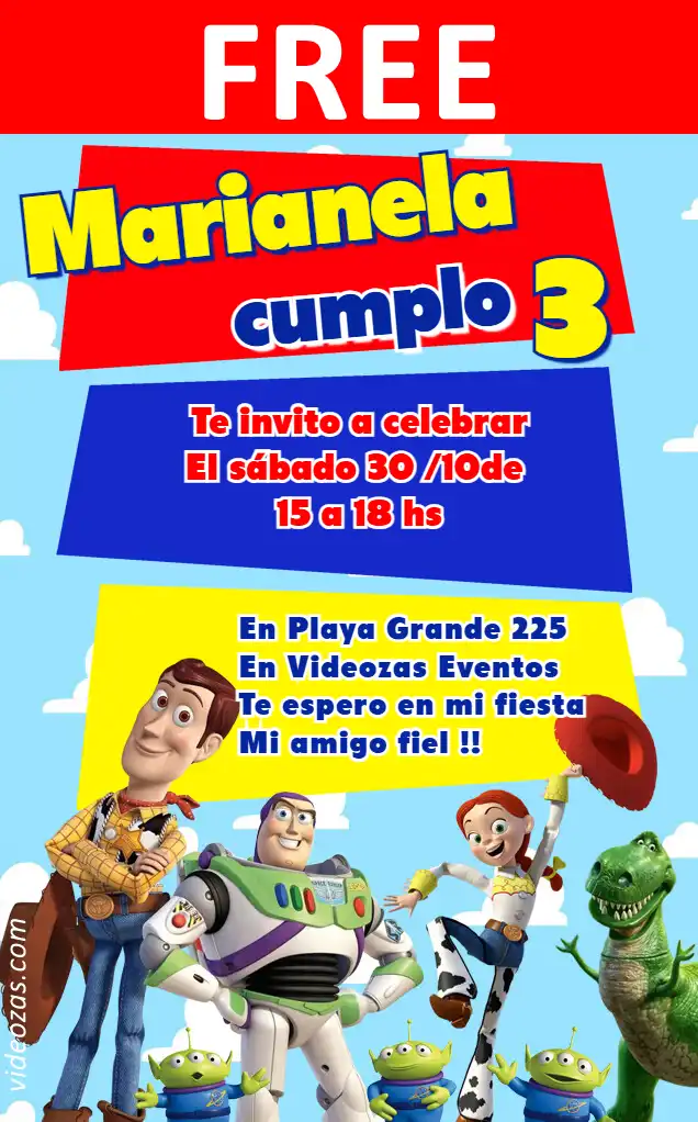 Free personalized birthday invitation toy_story 02
