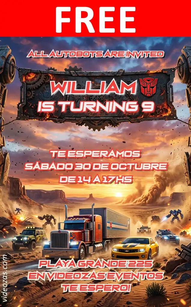 Free Transformers Invitation | Editable and Customizable | Easy and Fast | Make Online Now!