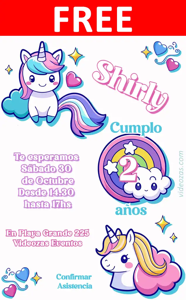 Free Unicorn Invitation | Editable and Customizable | Easy and Fast | Make Online Now!