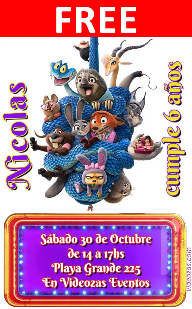 Free Zootopia Invitation | Editable and Customizable | Easy and Fast | Make Online Now!