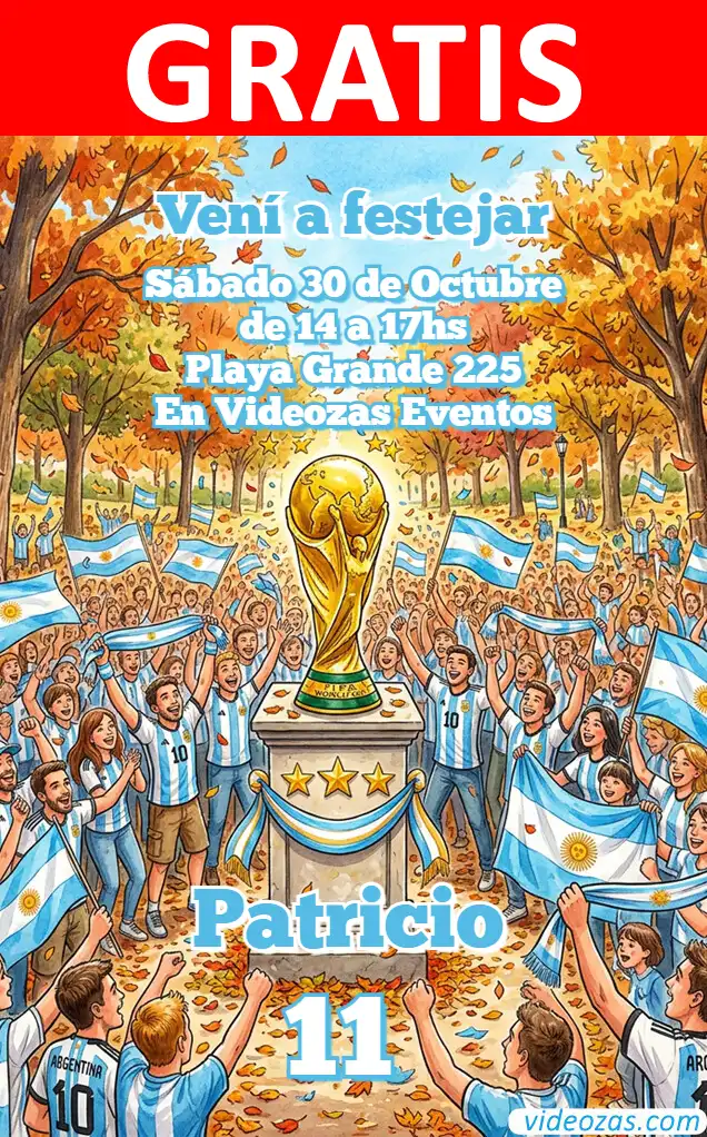 Convite de aniversário personalizado grátis argentina_campeon 02
