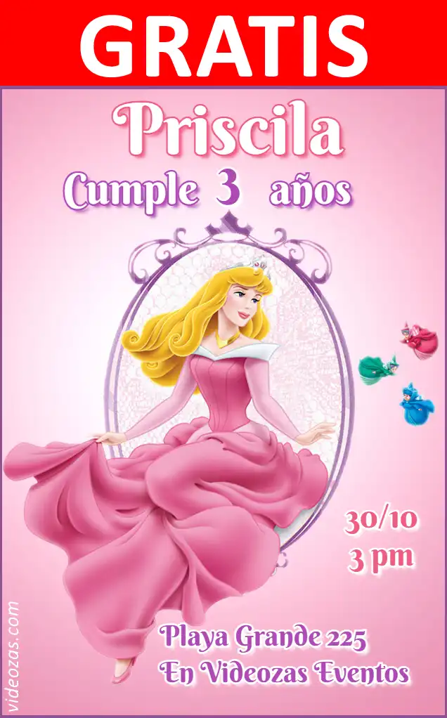 Invito di compleanno personalizzato gratis aurora 02