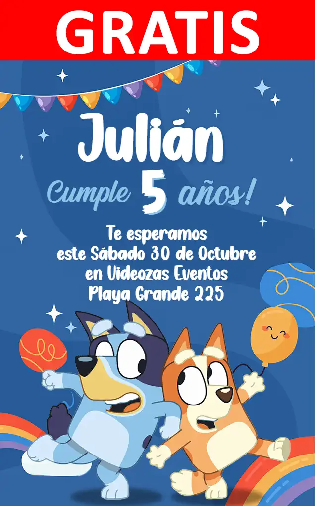 Invitación de cumpleaños personalizada gratis bluey_bingo 03
