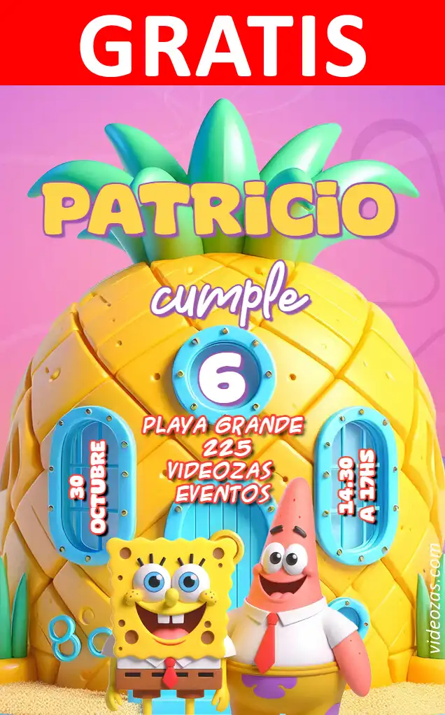 Convite de aniversário personalizado grátis bob_esponja 04