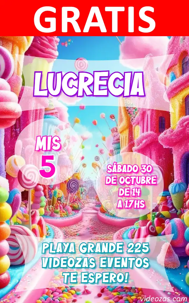 Invito di compleanno personalizzato gratis candy_land 01