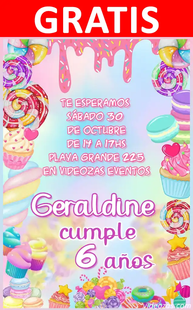 Invito di compleanno personalizzato gratis candy_land 02