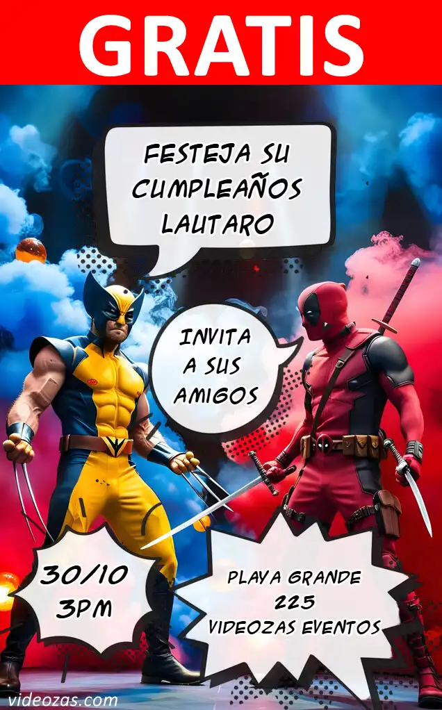 Invito Wolverine e Deadpool GRATIS | Modificabile e Personalizzabile | Facile e Veloce | Crea Online Ora!