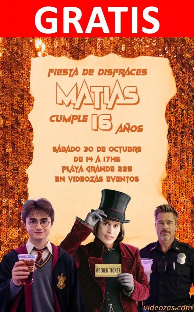 Convite Festa à Fantasia GRÁTIS | Editável e Personalizável | Fácil e Rápido | Faça Online Agora!