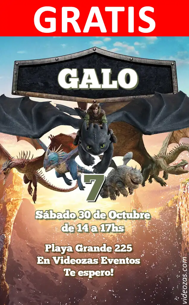 Convite de aniversário personalizado grátis dragon137 02