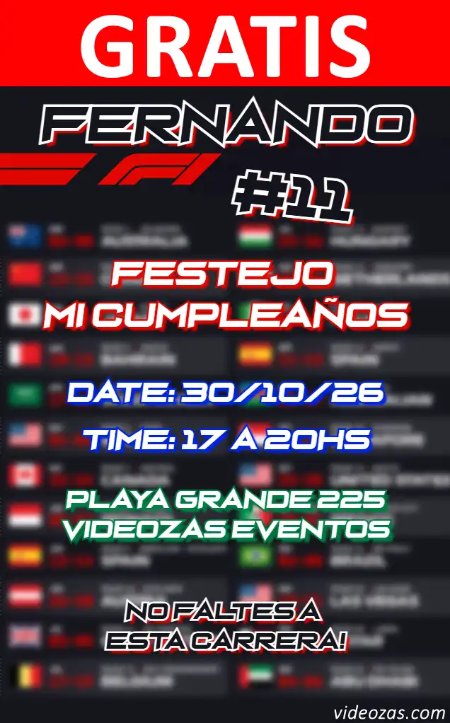 Invitación de cumpleaños personalizada gratis f1 01