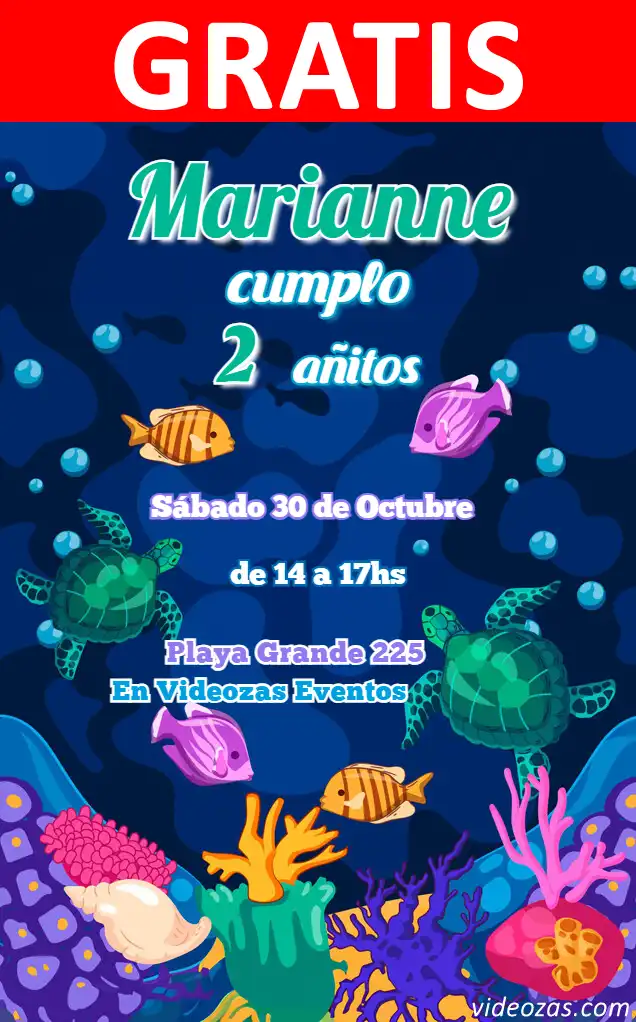 Invito di compleanno personalizzato gratis fondo_del_mar 03