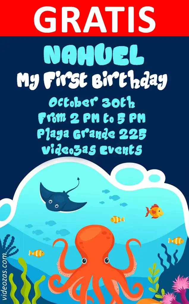 Invito di compleanno personalizzato gratis fondo_del_mar 04