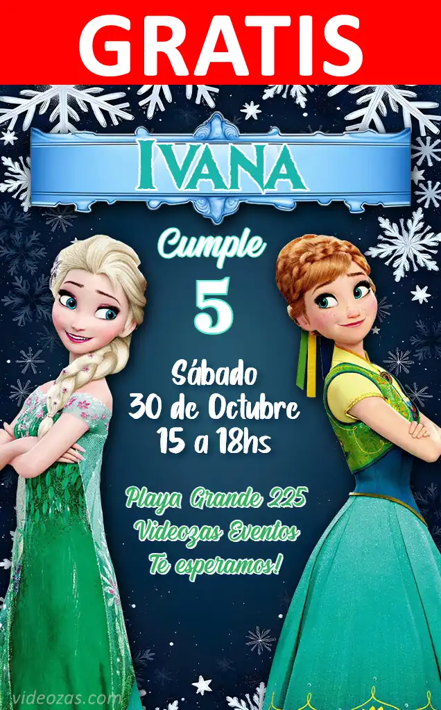 Convite de aniversário personalizado grátis frozen 03