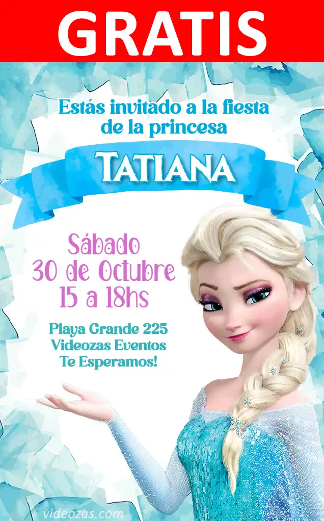 Invitación Frozen GRATIS | Editable y Personalizable | Fácil y Rápido | Hacer Online Ahora!