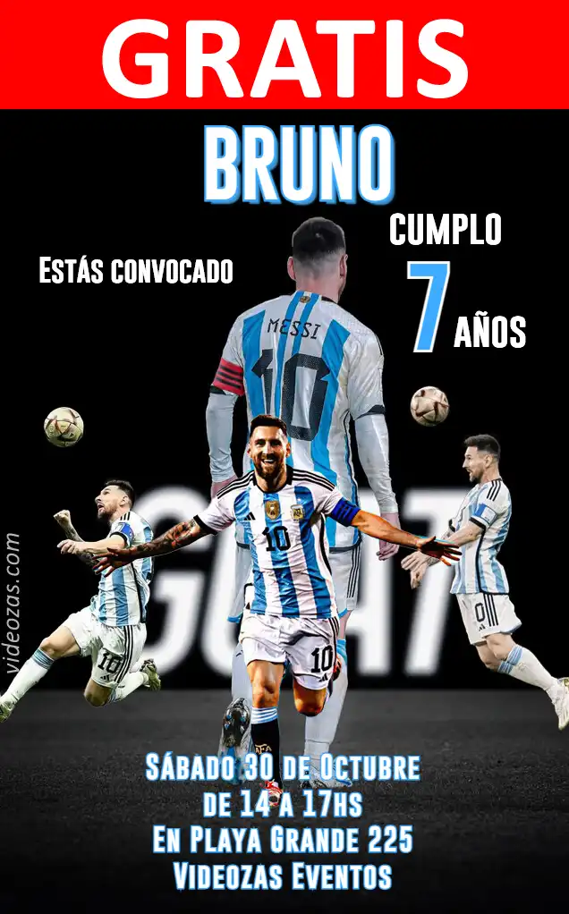 Invito di compleanno personalizzato gratis futbol 05