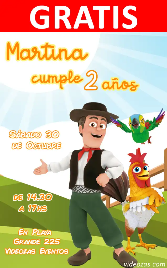 Invitación Bartolito y La Vaca Lola GRATIS | Editable y Personalizable | Fácil y Rápido | Hacer Online Ahora!