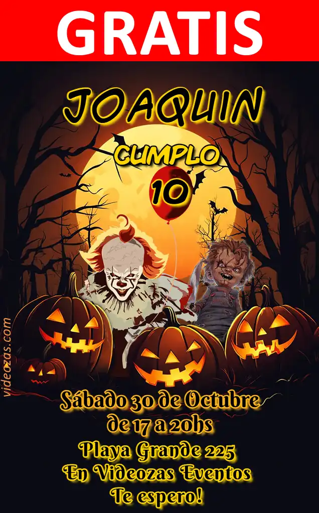 Invitación Halloween tenebroso GRATIS | Editable y Personalizable | Fácil y Rápido | Hacer Online Ahora!