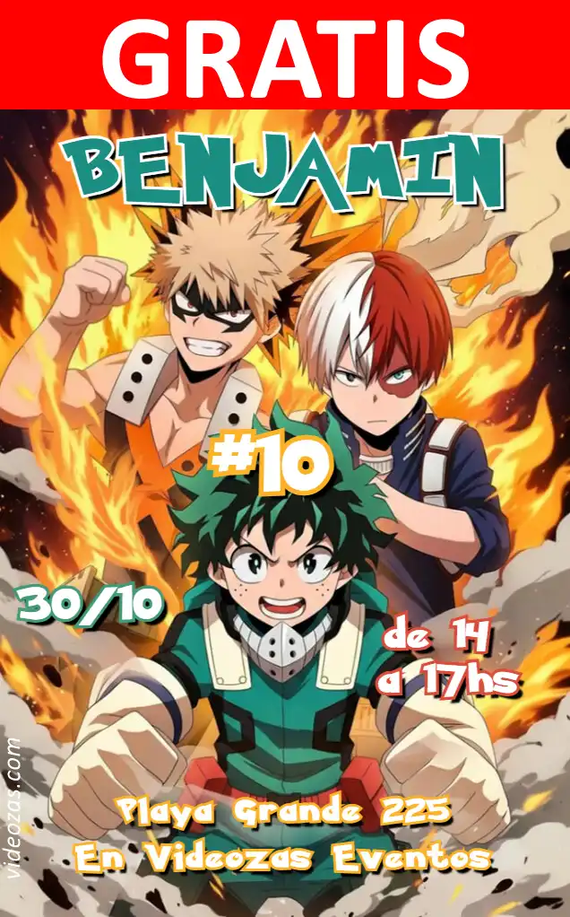 Invito di compleanno personalizzato gratis hero_academia 04