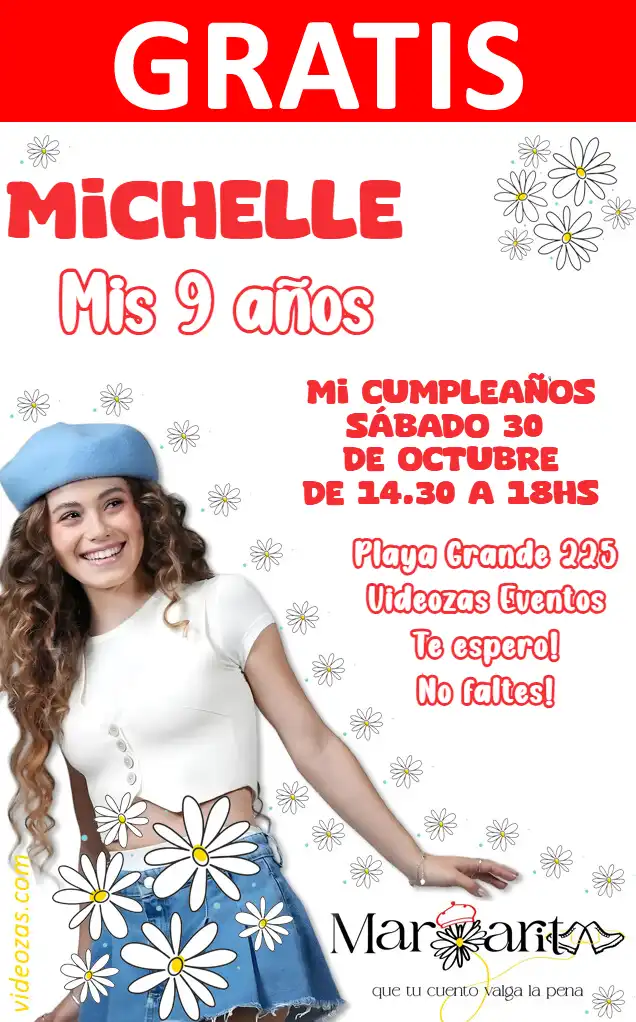 Convite de aniversário personalizado grátis margarita_serie 03
