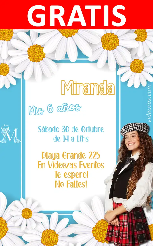 Convite de aniversário personalizado grátis margarita_serie 04