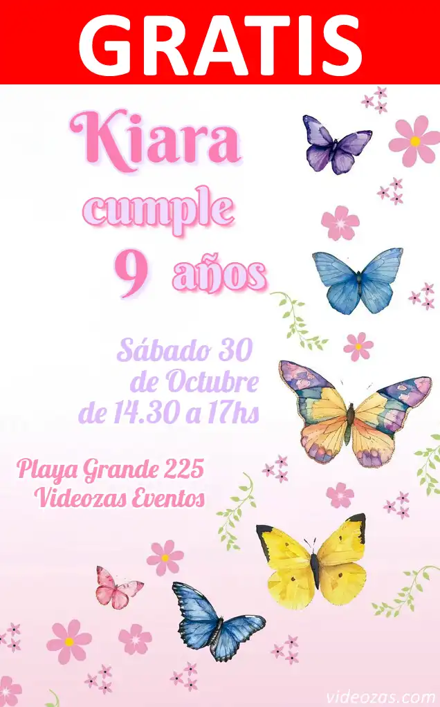Convite Borboleta GRÁTIS | Editável e Personalizável | Fácil e Rápido | Faça Online Agora!