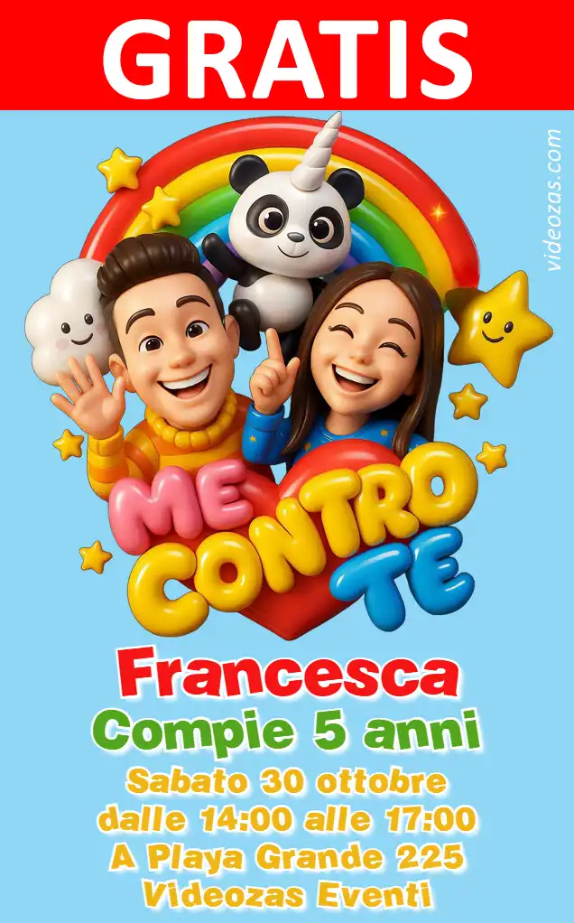 Invitación de cumpleaños personalizada gratis me_contro_te 03