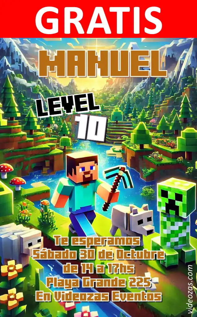 Invito Minecraft GRATIS | Modificabile e Personalizzabile | Facile e Veloce | Crea Online Ora!